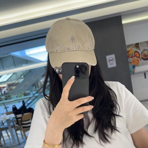 Chrome Hearts Baseballkappe aus Denim im koreanischen Retro-Stil mit Farbblockdesign für den frühen Frühling (WCNTWZ)