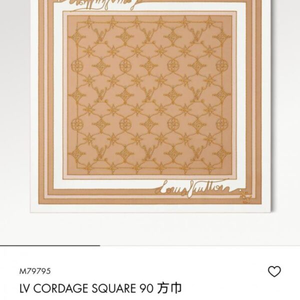 SLV252118 Momme Doppelseitiger 90x90cm Köperseide LV "Cordage" (GZ0X7E)